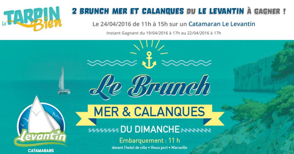 2 brunch Mer & Calanques du Levantin à gagner pour le 24 Avril