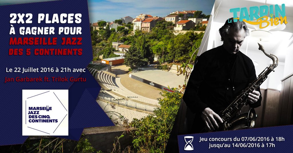 2×2 places à gagner pour Marseille Jazz des cinq continents le 22 Juillet à 21h au théâtre Silvain