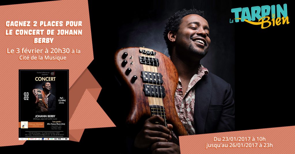 2×1 places pour le concert de Johann Berby !