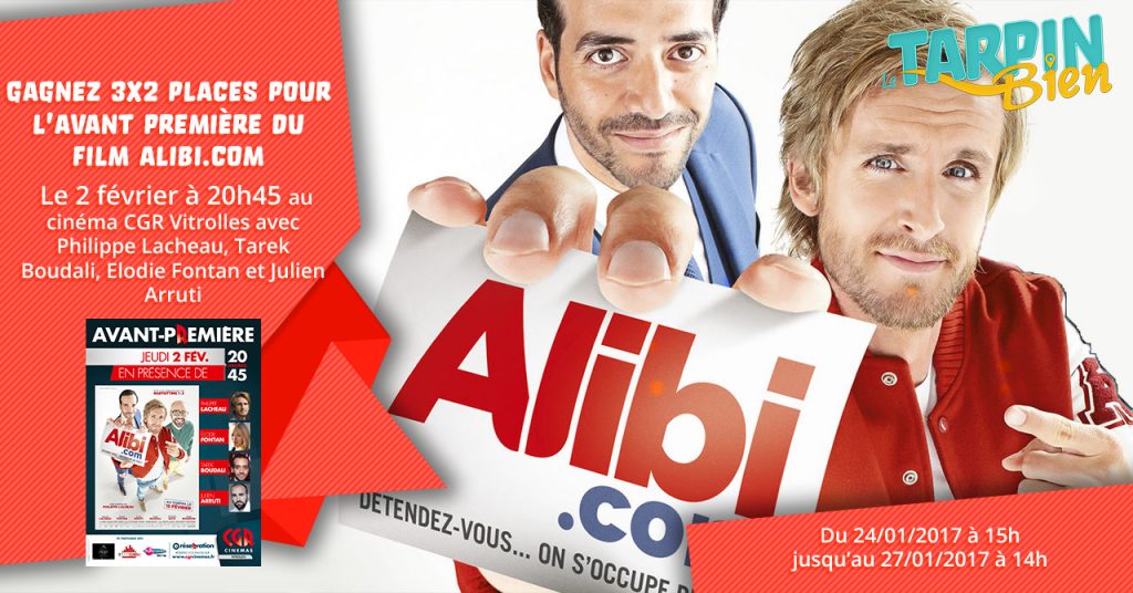 3×2 places à gagner pour l’avant-première du film Alibi.com