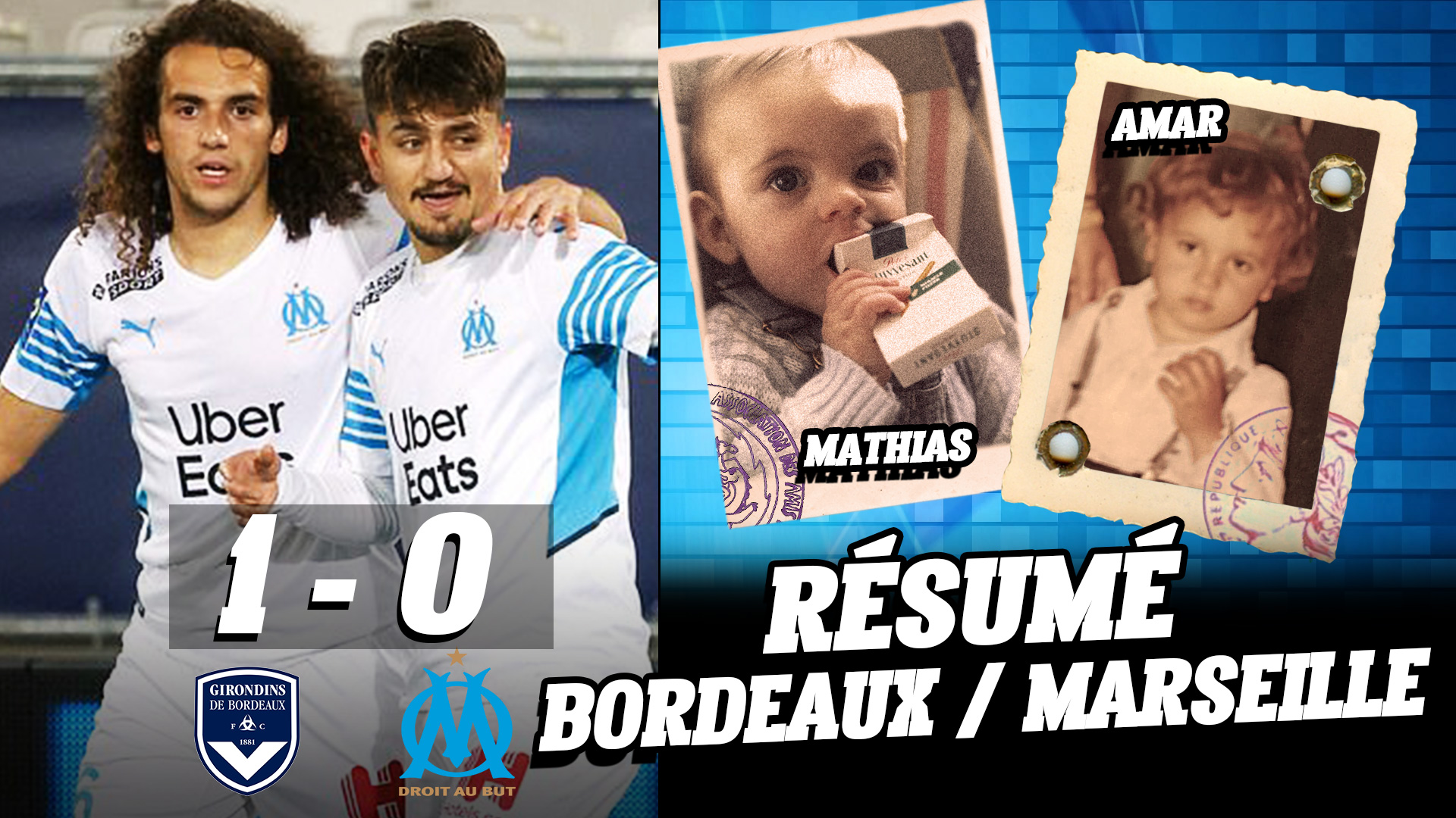 Résumé du match Bordeaux / Marseille (01) Tarpin bien