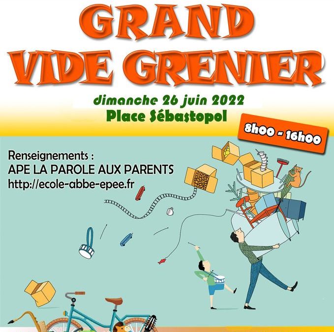 GRAND VIDE GRENIER  sur la PLACE SEBASTOPOL