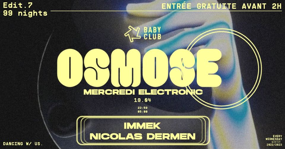 Mercredi Electronic – ＯＳＭＯＳΞ : Immek + Nicolas Dermen
