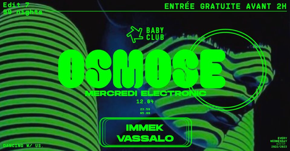 Mercredi Electronic – ＯＳＭＯＳΞ : Immek + Vassalo