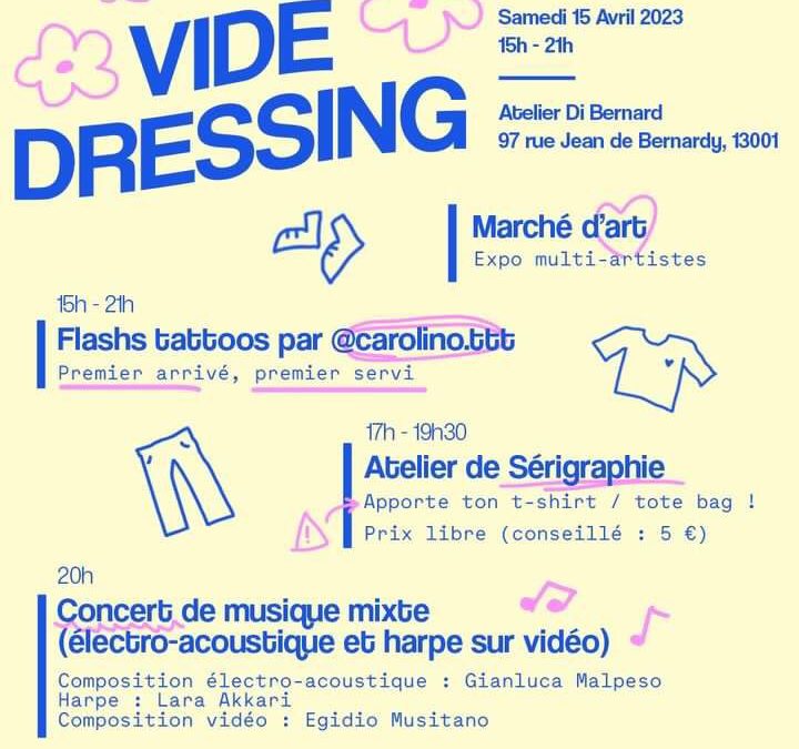 Grand vide dressing / marché d&rsquo;art du printemps