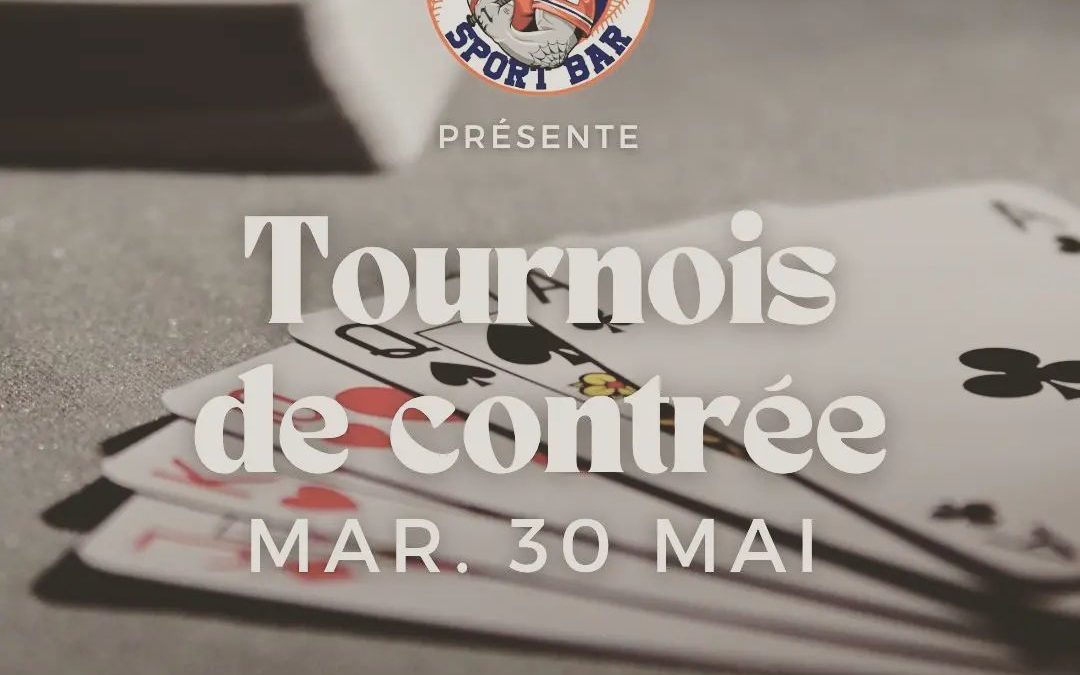 Tournoi de contrée au Rookie&rsquo;s mardi 30 mai
