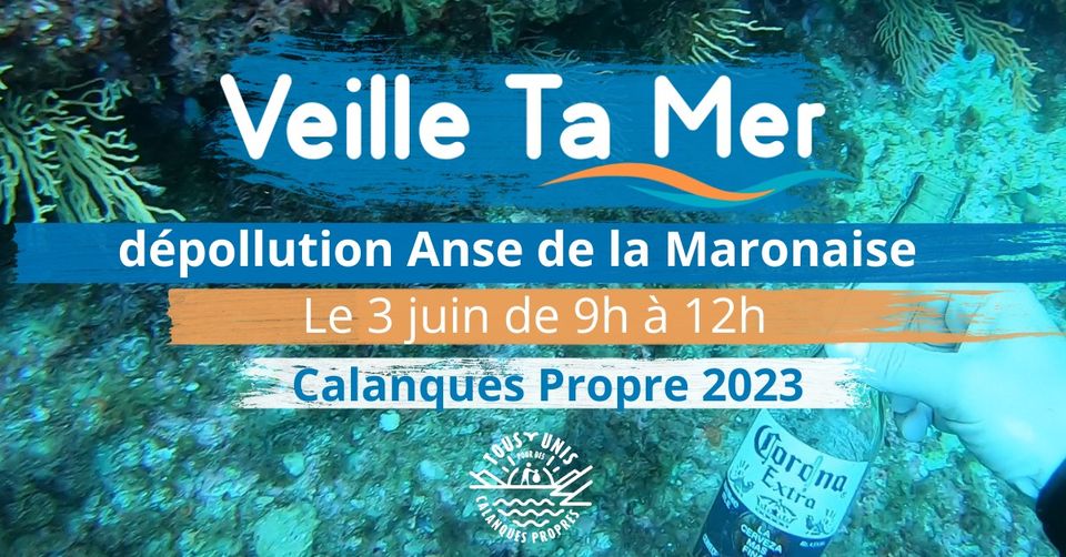 Calanques Propres 2023 !! Grand ramassage terre et mer sur l&rsquo;anse de la Maronaise