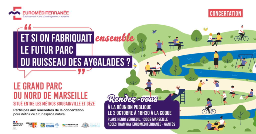 Euroméditerranée lance la concertation pour le futur parc du ruisseau des Aygalades à Marseille