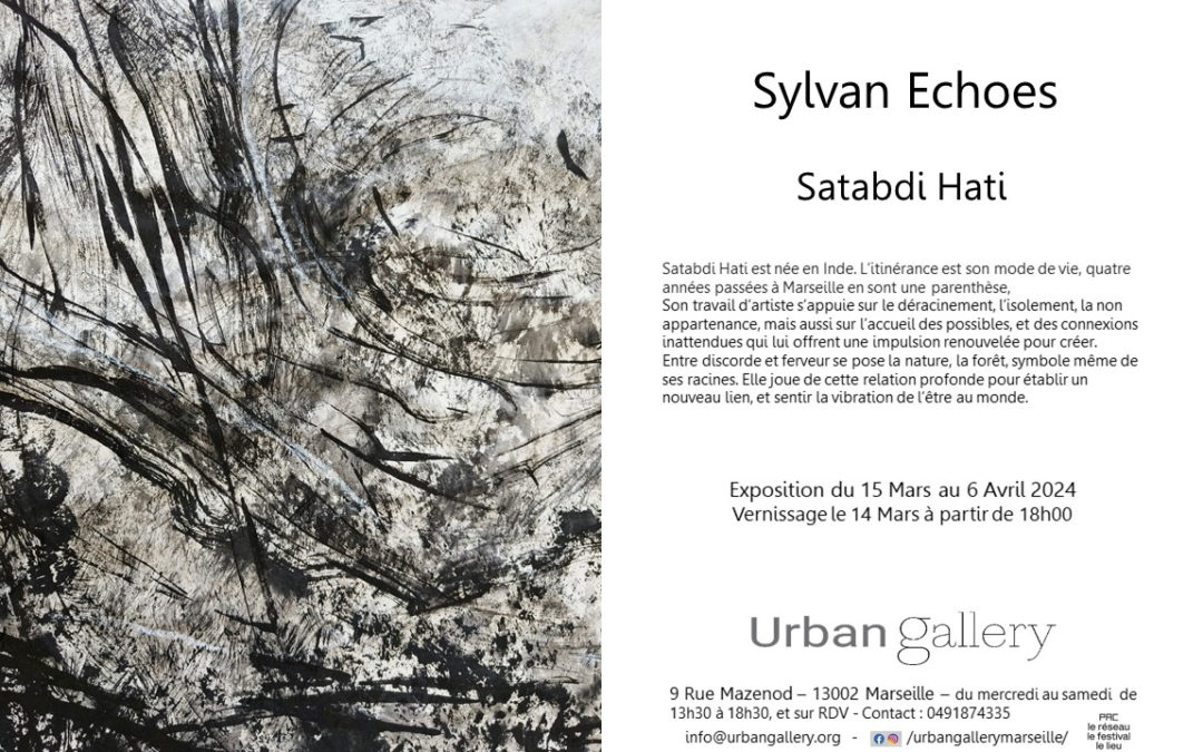 Invitation à « Sylvan Echoes », vernissage de la peintre Satabdi Hati à Marseille