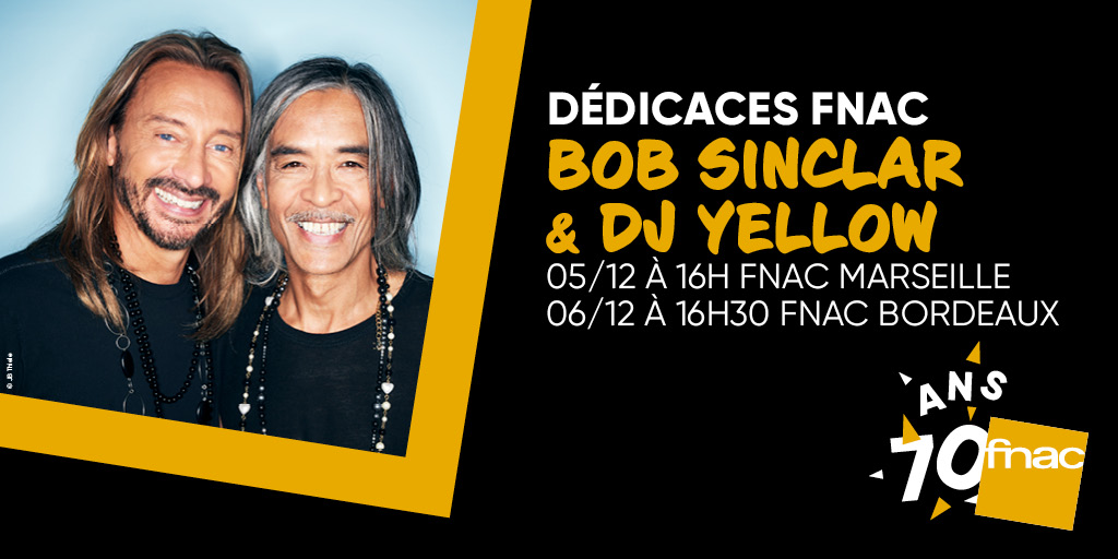 Bob Sinclar et DJ Yellow en dédicace à la Fnac Marseille Centre Bourse