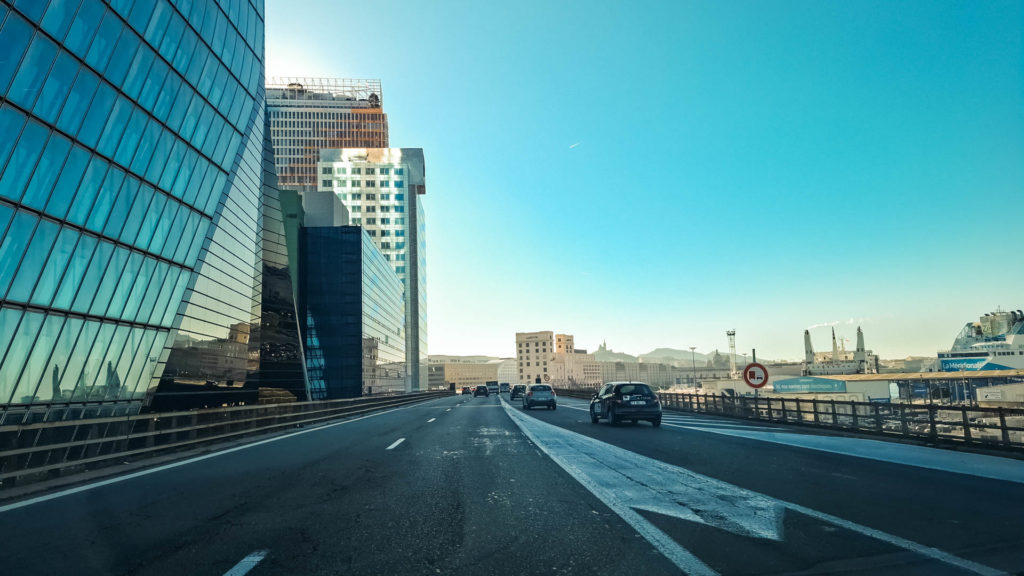 A55 fin de passerelle