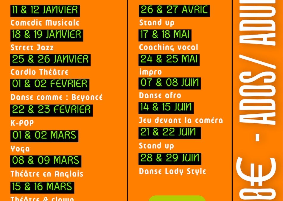 Stage Cardio Théâtre
