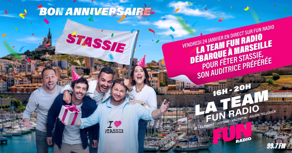 Fun Radio en direct dans toute la France depuis le Salon de Stassie à Marseille le 24 janvier !