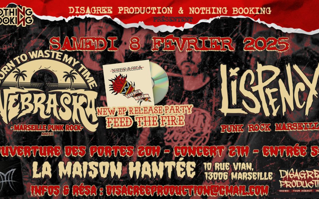 100% Marseille Punk Rock Show with Nebraska & Lispency