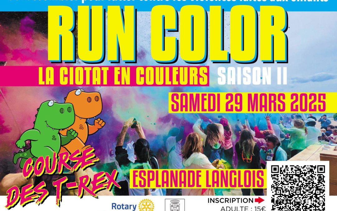 Une colour run caritative avec le Rotary