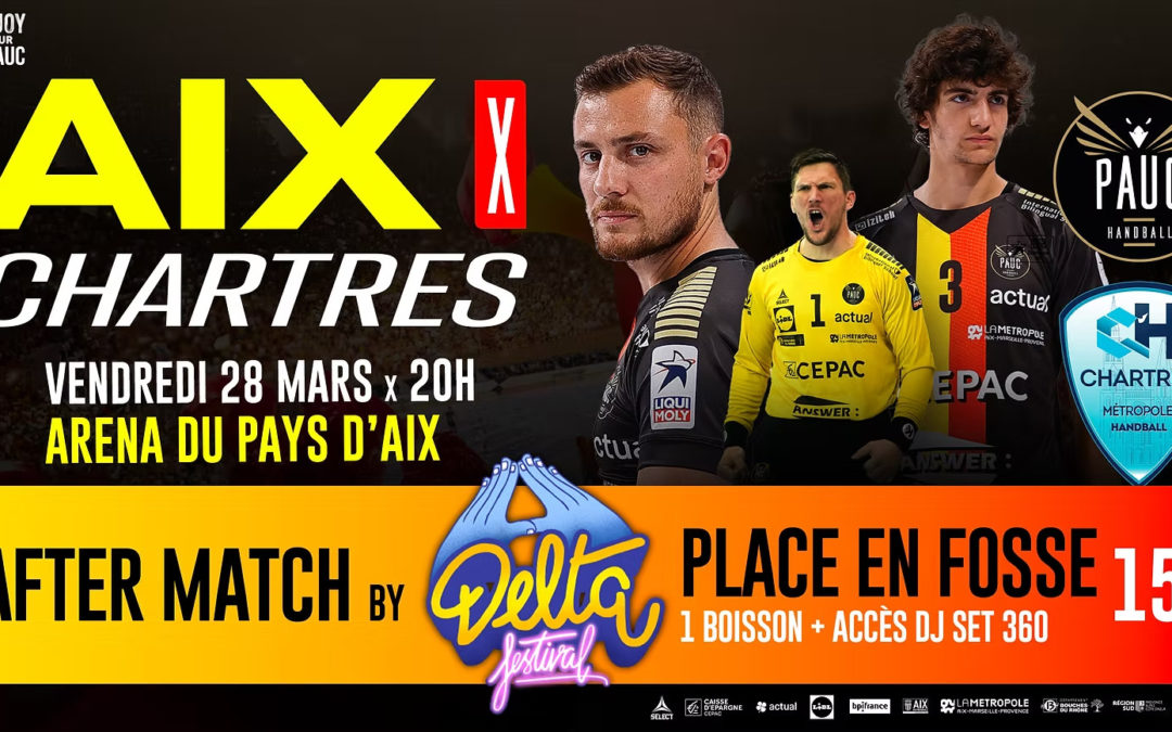 Handball Elite : Le Pauc reçoit Chartres à l’Arena avec un après match signé Delta Festival
