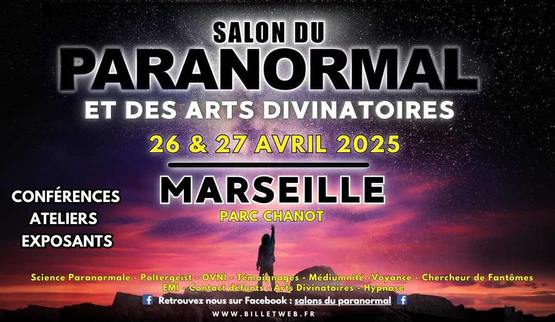 1ère édition du SALON DU PARANORMAL au PARC CHANOT les 26 et 27 avril 2025