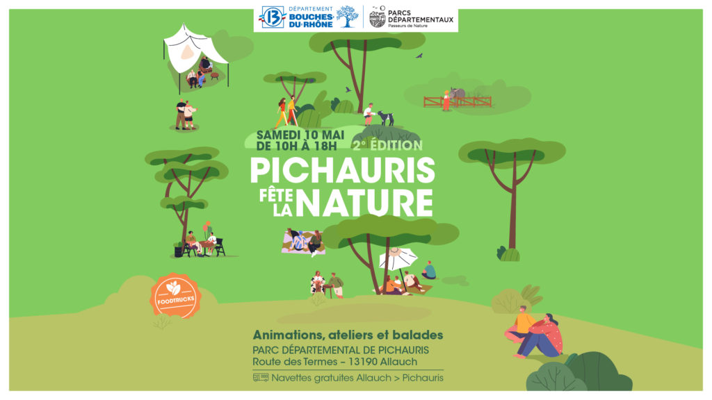 Samedi 10 mai, le Département vous donne rendez-vous dans son parc de Pichauris à Allauch pour la 2ème édition de « Pichauris fête la nature ». Une journée festive, familiale et gratuite !