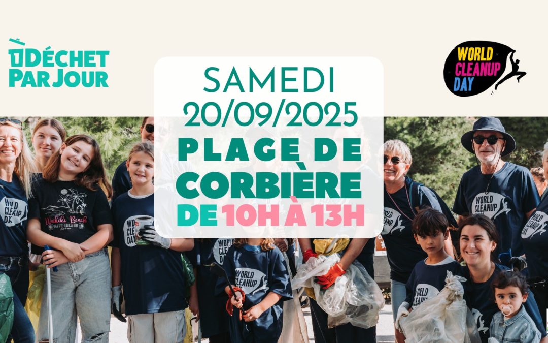 World Clean Up Day le 20 septembre 2025 Plage de Corbières