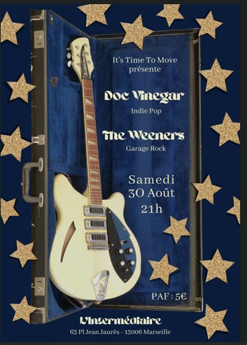 Concert indie pop / Garage Rock avec Doc Vinegar, The Weeners
