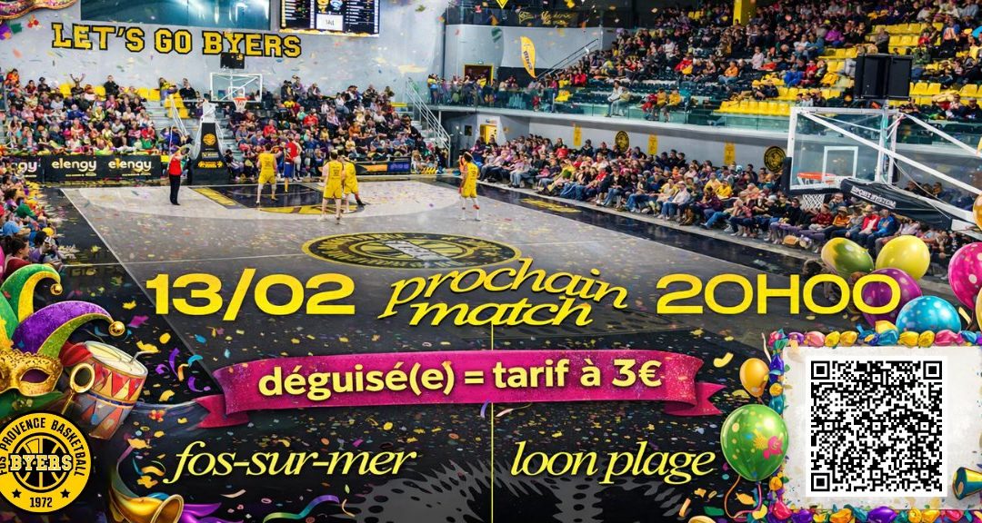 Venez déguisés au prochain match de Fos Provence Basket