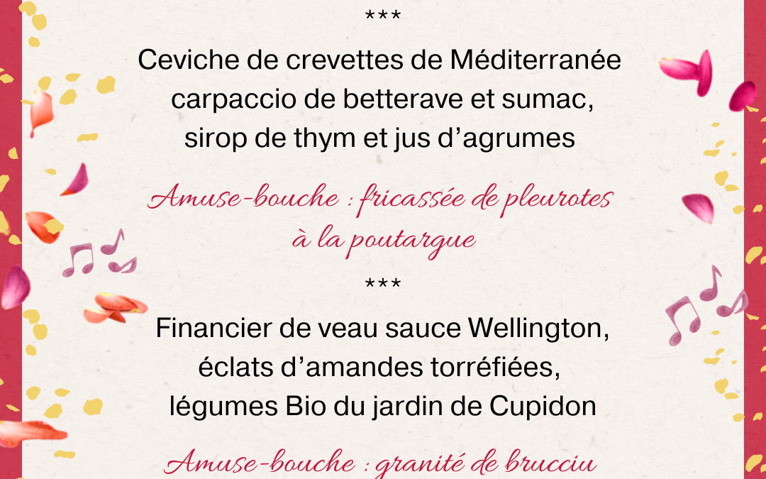 Saint Valentin au Restaurant Gérarh : menu spécial et concert