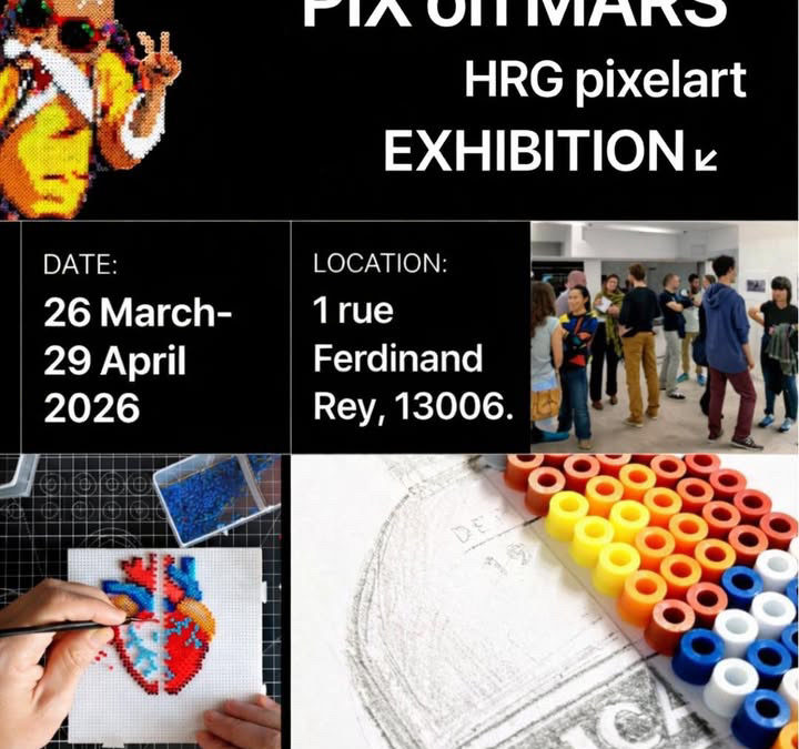 Vernissage PIX on MARS de HRG pixelart