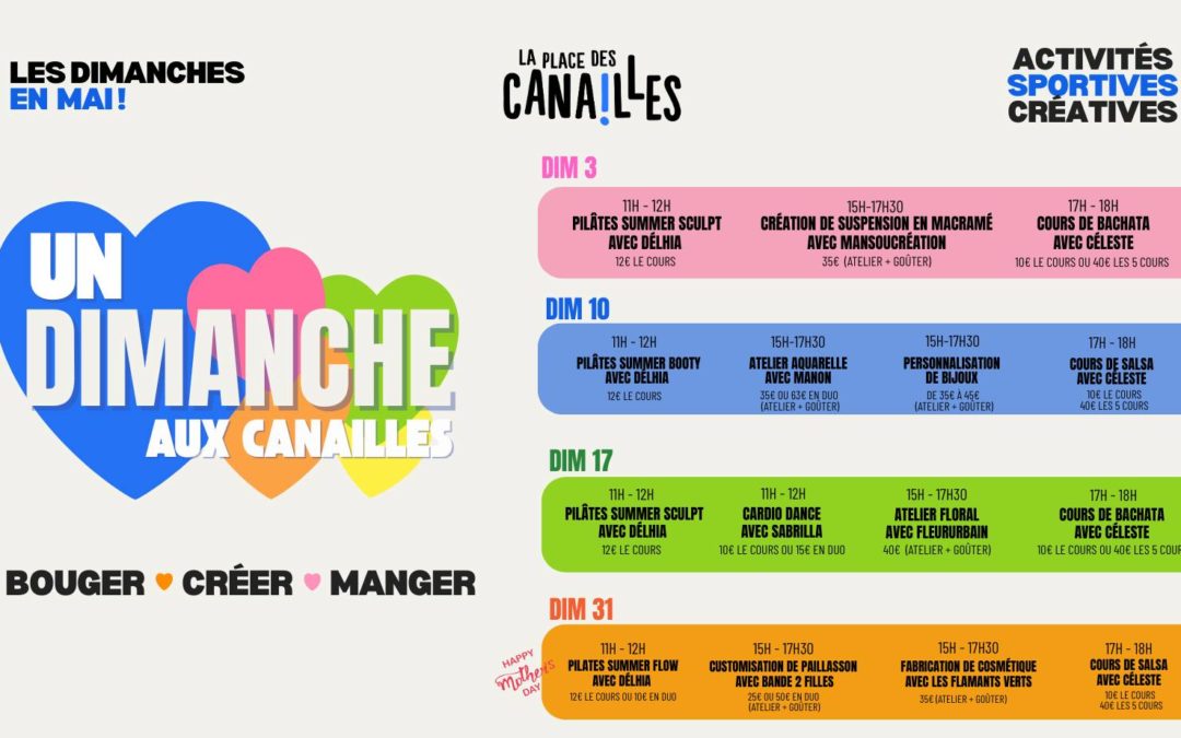 Un dimanche aux Canailles – Mois de mai