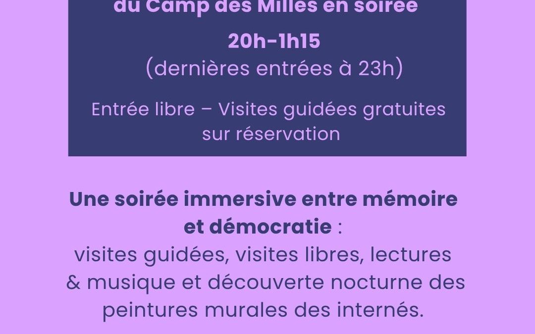 Nuit européenne des musées au Camp des Milles le samedi 23 mai