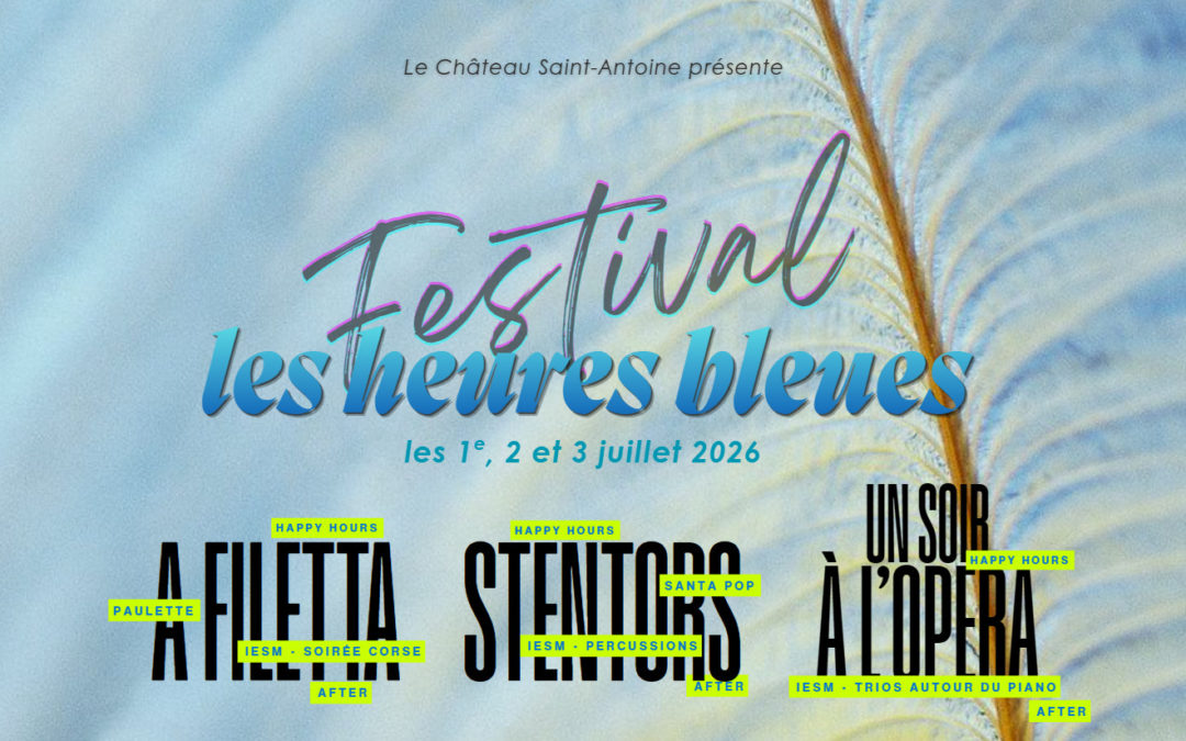 Festival des Heures Bleues, les 1, 2 et 3 juillet 2026 à Marseille