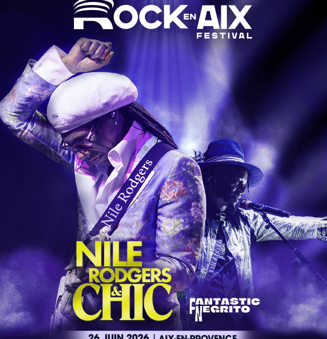 Nile Rodgers & Chic en concert à l&rsquo;Arena du Pays d&rsquo;Aix !