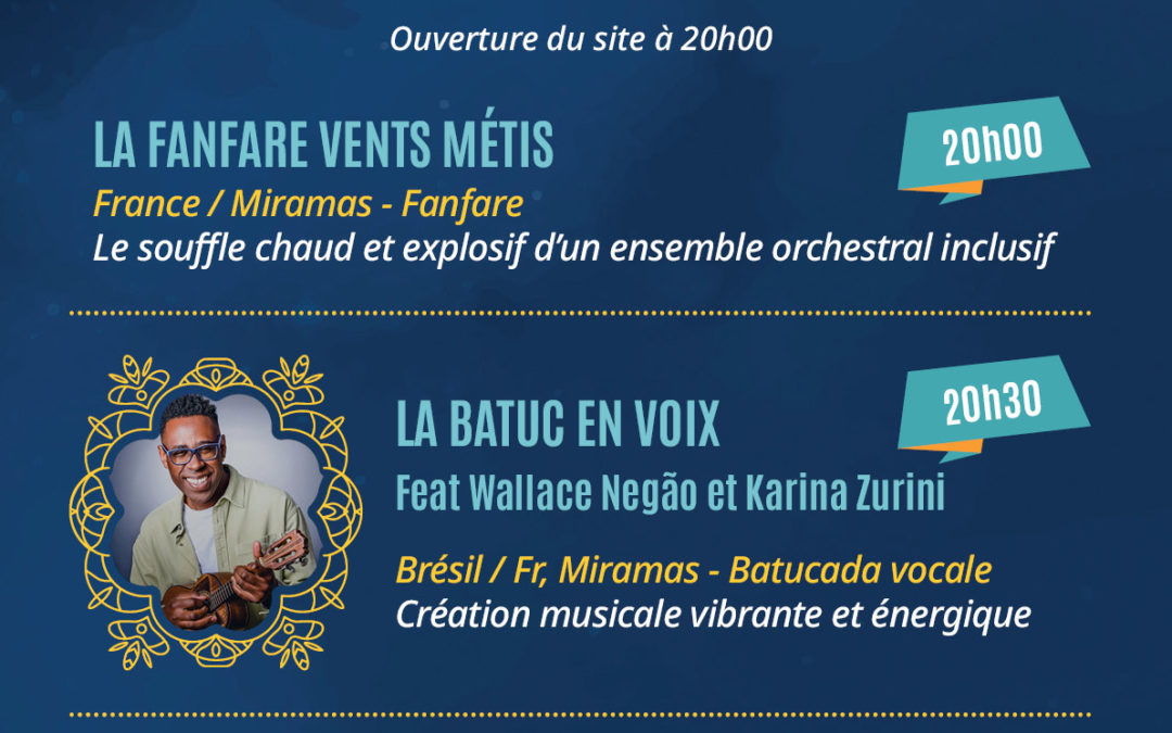 Nuits Métis : Mercredi 24 et Jeudi 25 au Théâtre de verdure du Théâtre La Colonne !