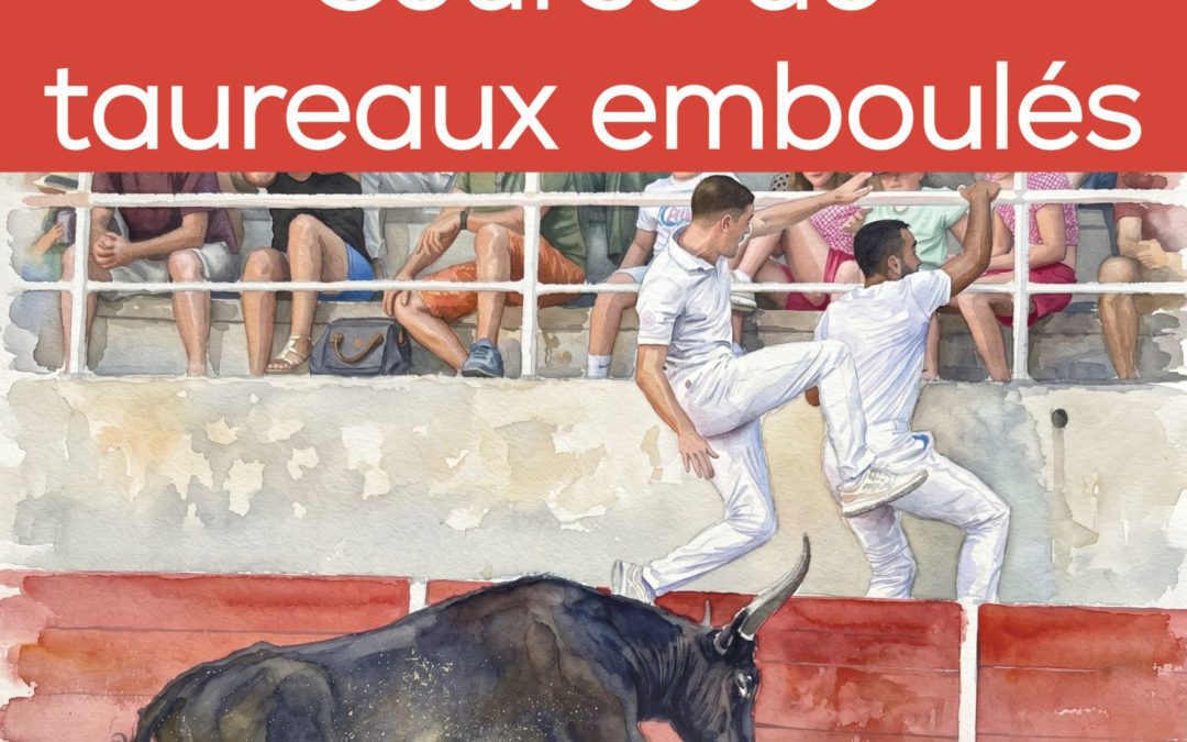 Course de taureaux emboulés à Orgon