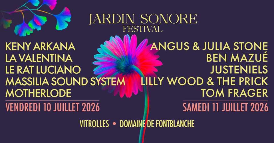 Jardins Sonores 2026 : encore du lourd à Vitrolles !