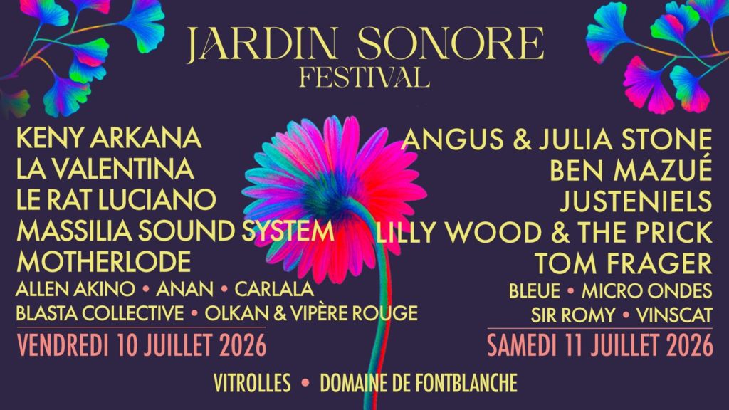 Jardins Sonores 2026 : encore du lourd à Vitrolles !