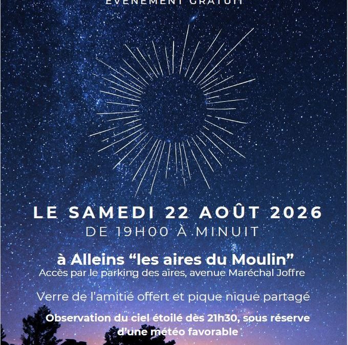 La nuit des étoiles à Alleins !