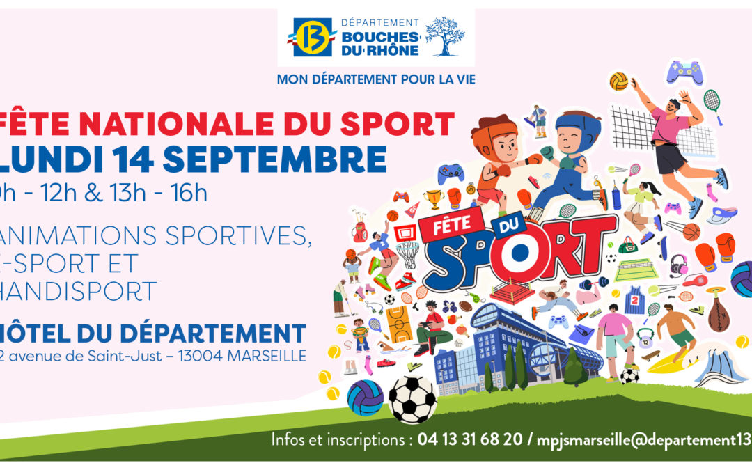 Fête nationale du sport : le Département vous fait bouger gratuitement lundi 14 septembre à l&rsquo;Hôtel du Département !