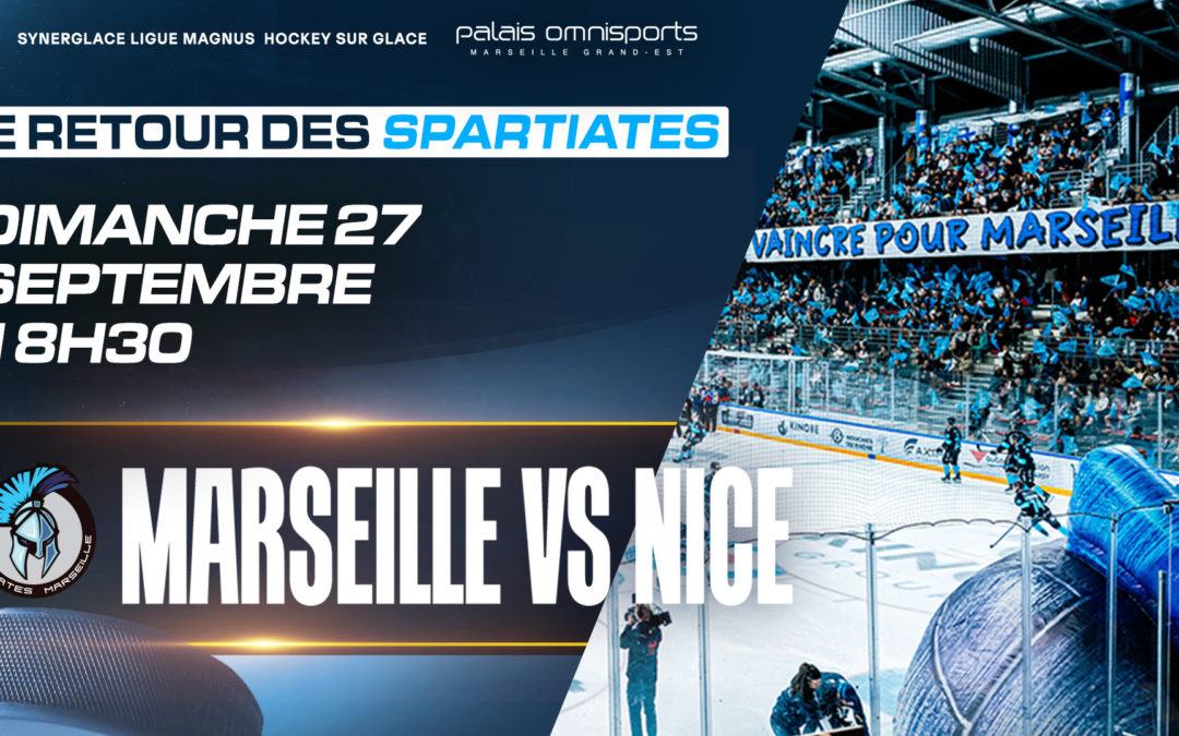 Hockey sur glace : Retour des Spartiates à domicile pour le derby contre Nice dimanche !